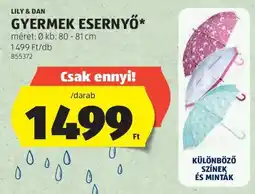 ALDI Lily & Dan Gyermek Esernyő ajánlat