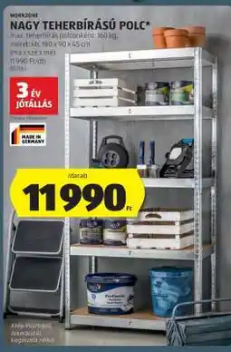 ALDI WORKZONE NAGY TEHERBÍRÁSÚ POLC ajánlat
