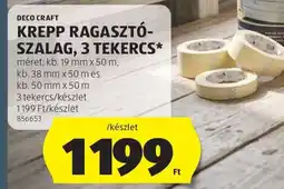 ALDI DECO CRAFT Krepp Ragasztószalag, 3 Tekercs ajánlat