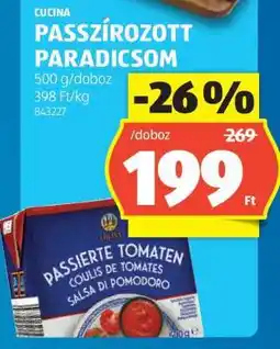 ALDI Cucina Passzírozott Paradicsom ajánlat