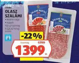 ALDI Cucina Olasz Szalámi ajánlat