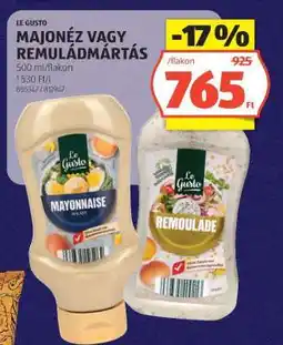 ALDI Le Gusto Majonéz vagy Remuládmártás ajánlat