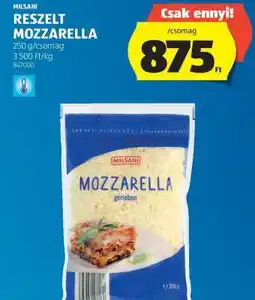 ALDI Milsani Reszelt Mozzarella ajánlat