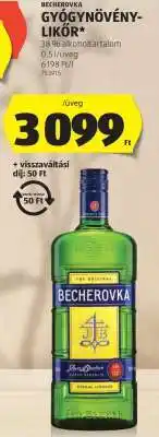 ALDI Becherovka gyógynövény likőr ajánlat