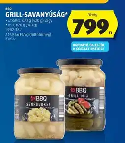 ALDI BBQ Grill-Savanyúság ajánlat