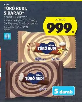 ALDI Mizo Túró Rudi, 5 darab ajánlat