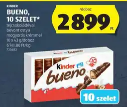 ALDI Kinder Bueno, 10 szelet ajánlat