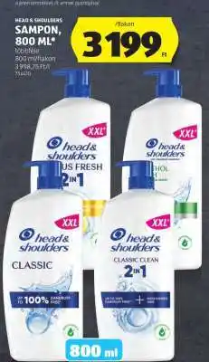 ALDI Head & Shoulders Sampon, 800 ml ajánlat