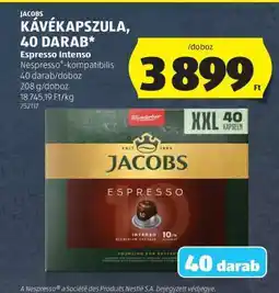 ALDI Jacobs Kávékapszula, 40 darab ajánlat