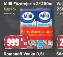 FullDiszkont Milli Főzőtejszín ajánlat