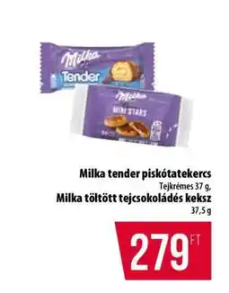 Coop Milka tender piskótatekercs / Milka töltött tejcsokoládés keksz ajánlat