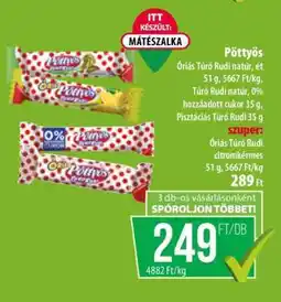 Coop PÖTTYÖS Túró Rudi ajánlat