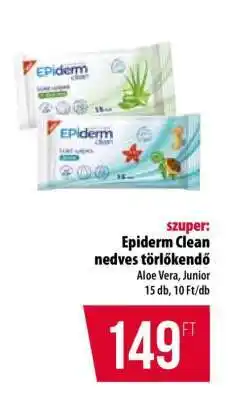 Coop Epiderm Clean nedves törlőkendő ajánlat