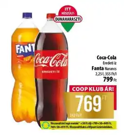 Coop Coca-Cola Eredeti íz / Fanta Narancs ajánlat