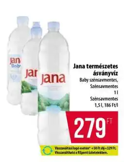 Coop Jana természetes ásványvíz ajánlat