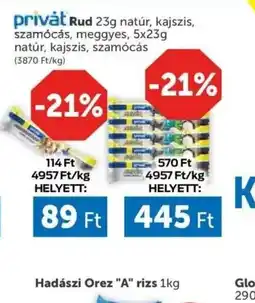 PRIVÁT Privát Rud ajánlat