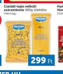 PRIVÁT BALOGH Családi tojás nélküli száraztészta ajánlat