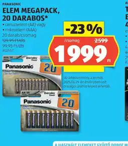 ALDI PANASONIC ELEM MEGAPACK ajánlat