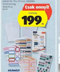ALDI EXPERTIZ DEKORMATRICA VAGY IRODAI CÍMKE 10 ÍV ajánlat