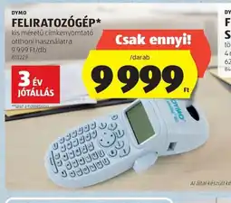 ALDI DYMO FELIRATOZGÉP ajánlat