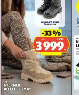 ALDI L&D GYERMEK BÉLELT CSIZMA ajánlat