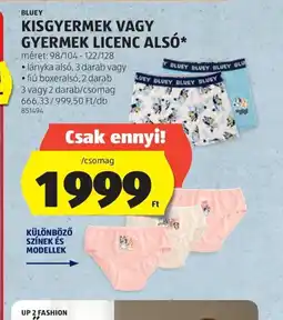 ALDI BLUEY KISGYERMEK VAGY GYERMEK ALS ajánlat