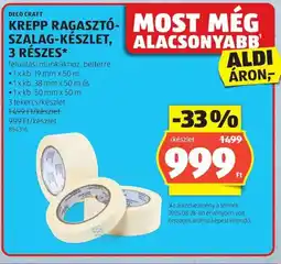 ALDI DECO CRAFT KREPP RAGASZTSZALAG-KÉSZLET, 3 RÉSZES ajánlat