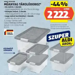 ALDI HOME CREATION MŰANYAG TÁROLÓDOBOZ ajánlat