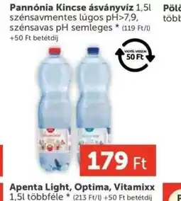 PRIVÁT Pannnia Kincse ásványvíz ajánlat