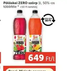 PRIVÁT Pölöskei ZERO szörp ajánlat
