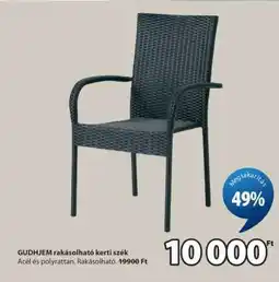 JYSK GUDHJEM rakásolható kerti szék ajánlat