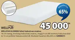 JYSK WELLPUR GLOMMA fehér habszivacs matrac ajánlat