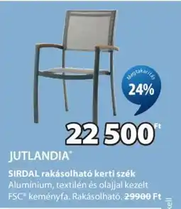 JYSK JUTLANDIA SIRDAL rakásolható kerti szék ajánlat