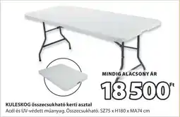 JYSK KULESKOG összecsukható kerti asztal ajánlat