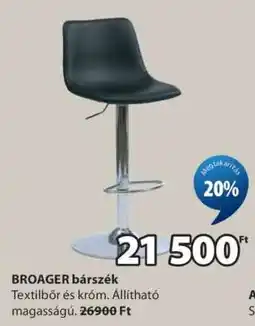 JYSK BROAGER bárszék ajánlat