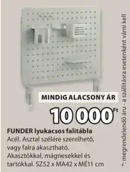 JYSK FUNDER lyukacsos falitábla ajánlat