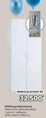 JYSK KORUP gardróbszekrény ajánlat