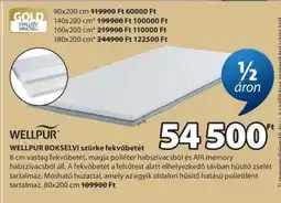 JYSK WELLPUR BOKSELVI szürke fekvőbetét ajánlat