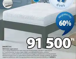 JYSK DREAMZONE REVA fehér rugós matrac ajánlat