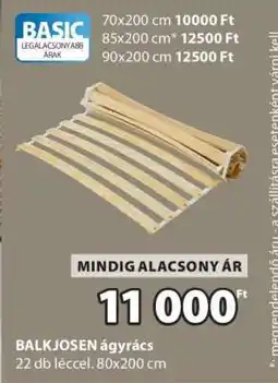 JYSK BALKJOSEN ágyrács ajánlat