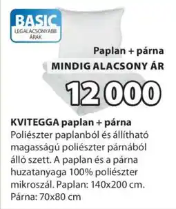 JYSK KVITEGGA paplan + párna ajánlat