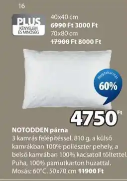 JYSK NOTODDEN párna ajánlat
