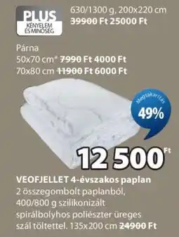 JYSK VEOFJELLET 4-évszakos paplan ajánlat