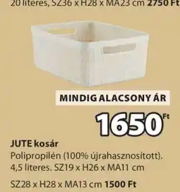 JYSK JUTE kosár ajánlat