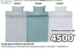 JYSK KREPP ÁGYNEMŰHUZAT-GARNITÚRÁK ajánlat