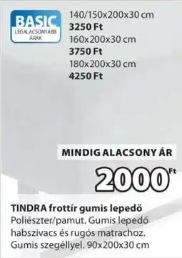 JYSK TINDRA FROTTÍR GUMIS LEPEDŐ ajánlat