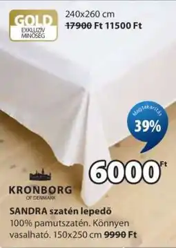 JYSK SANDRA szatén lepedő ajánlat