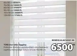 JYSK TOKE duo rolós függöny ajánlat