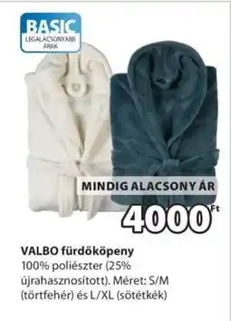 JYSK VALBO fürdőköpeny ajánlat