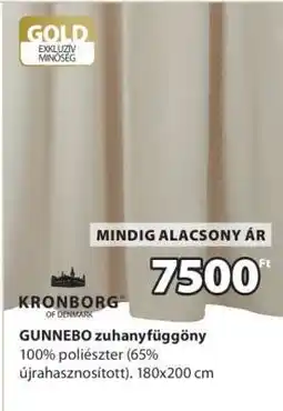 JYSK GUNNEBO zuhanyfüggöny ajánlat